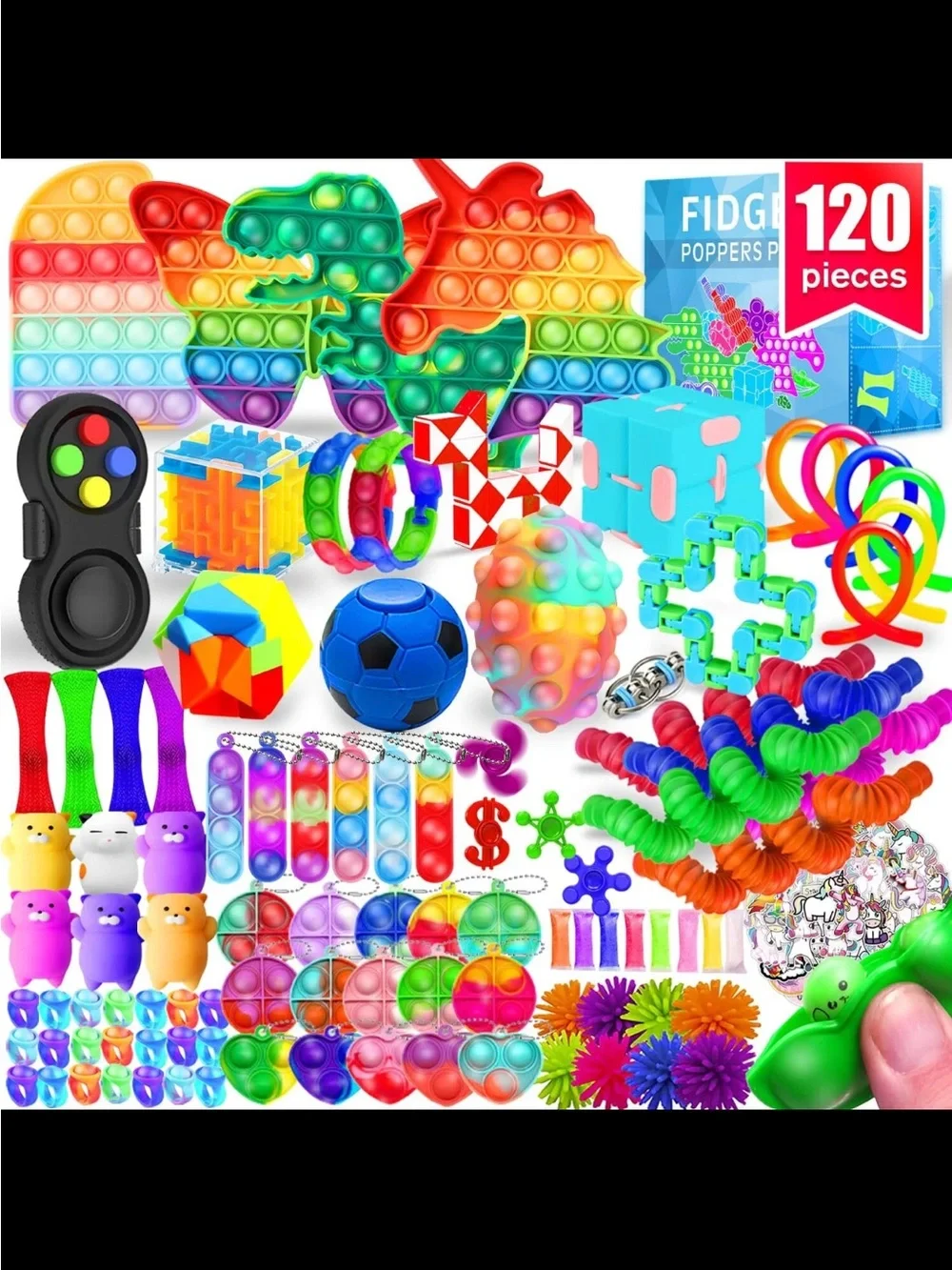 Fidget Poppers Pack - 120 Multicolor Poppers-new sealed box